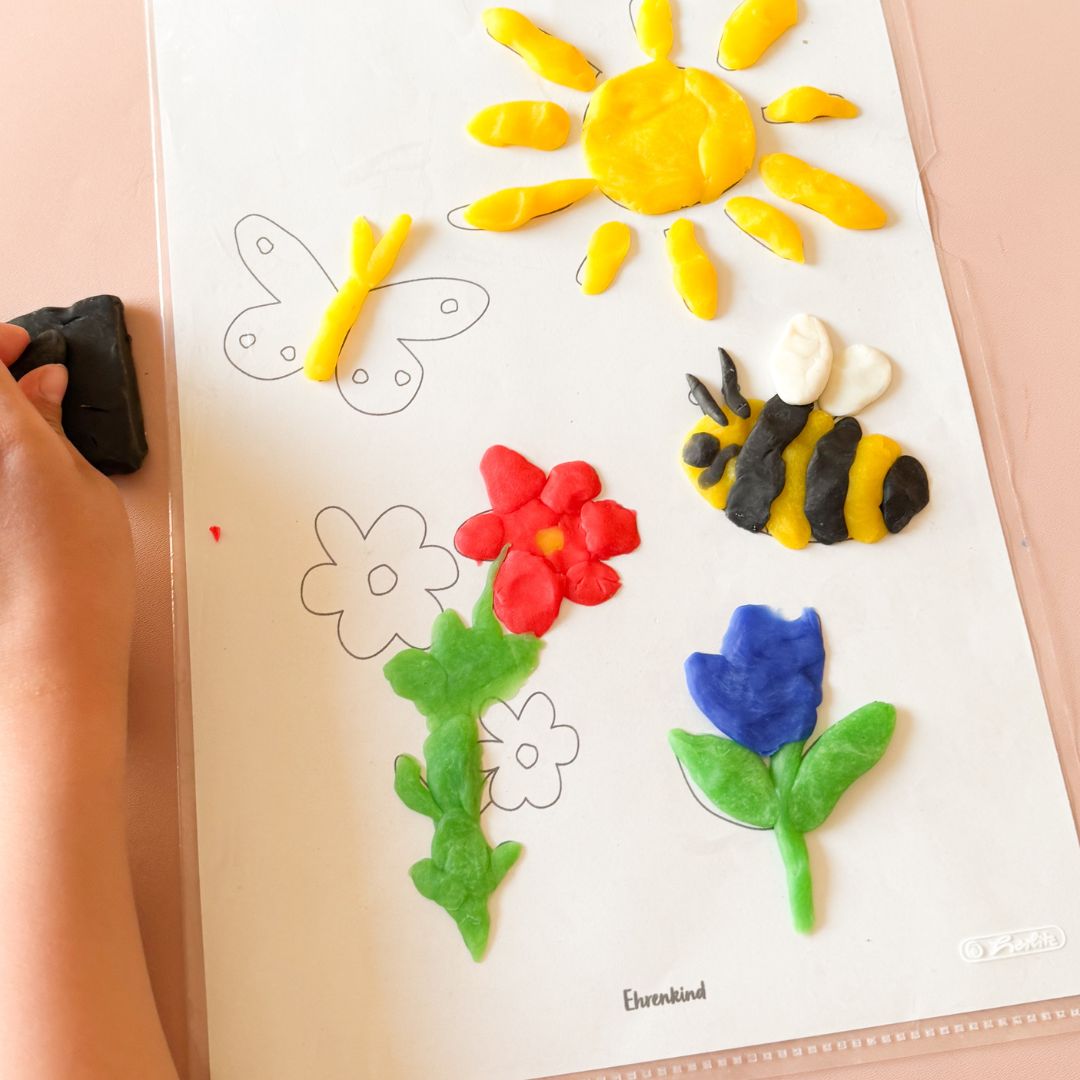 Knetvorlagen für Kinder: einfach ausdrucken und nachlegen.