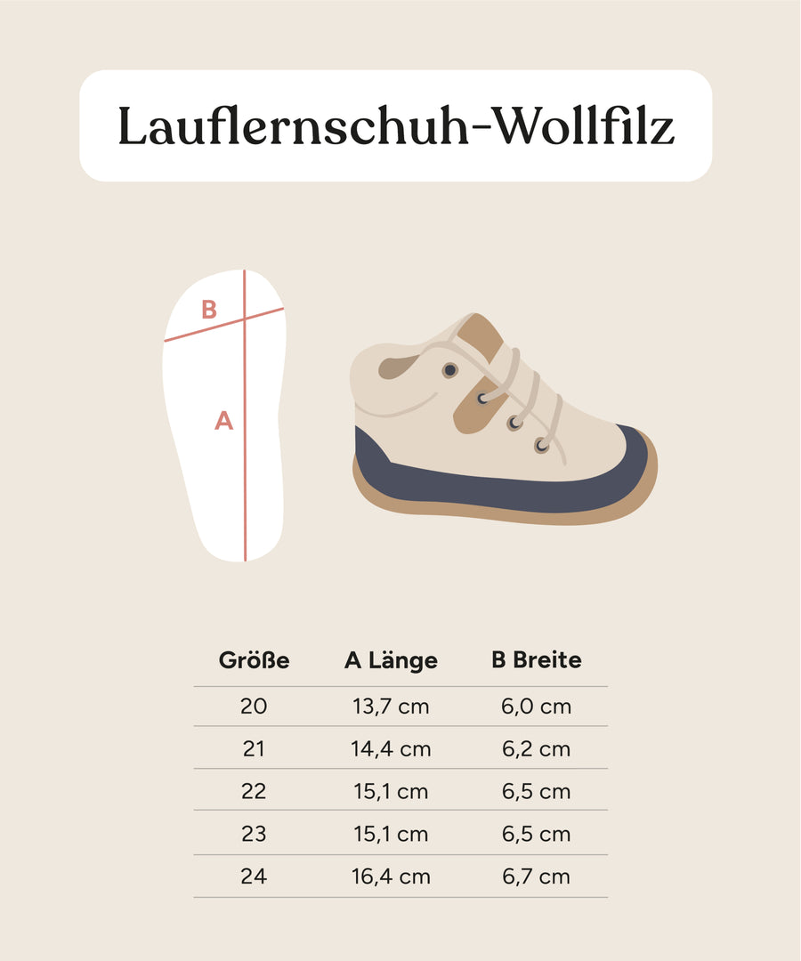 Lauflernschuhe  |  Wollfilz