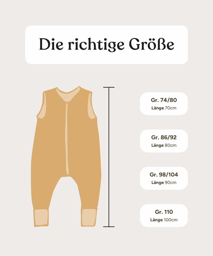 Schlafsack mit Beinen  |  ganzjährig 2.0 TOG  |  Wollfüllung