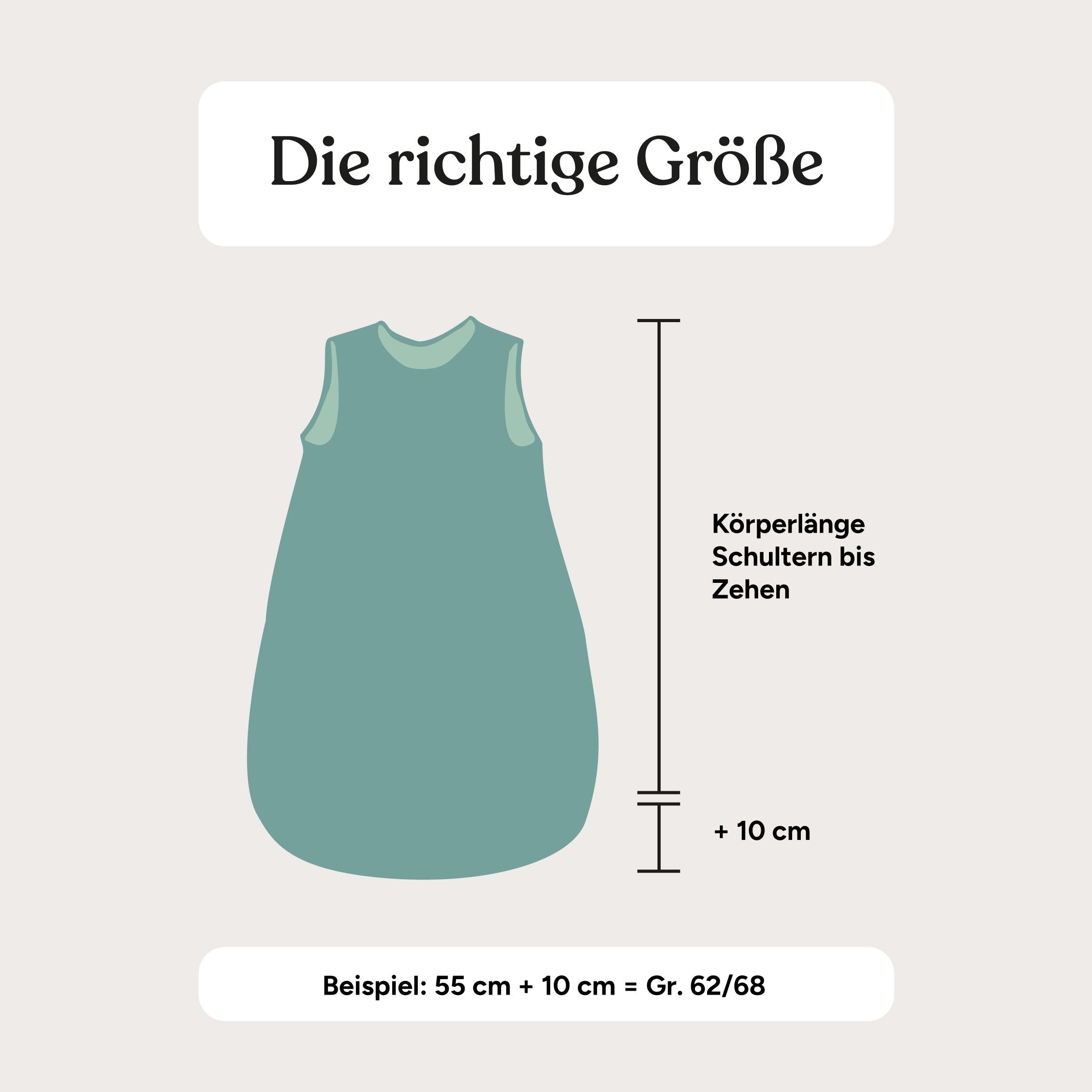 Babyschlafsack | ganzjährig | Weiß mit Sternen | 50/56