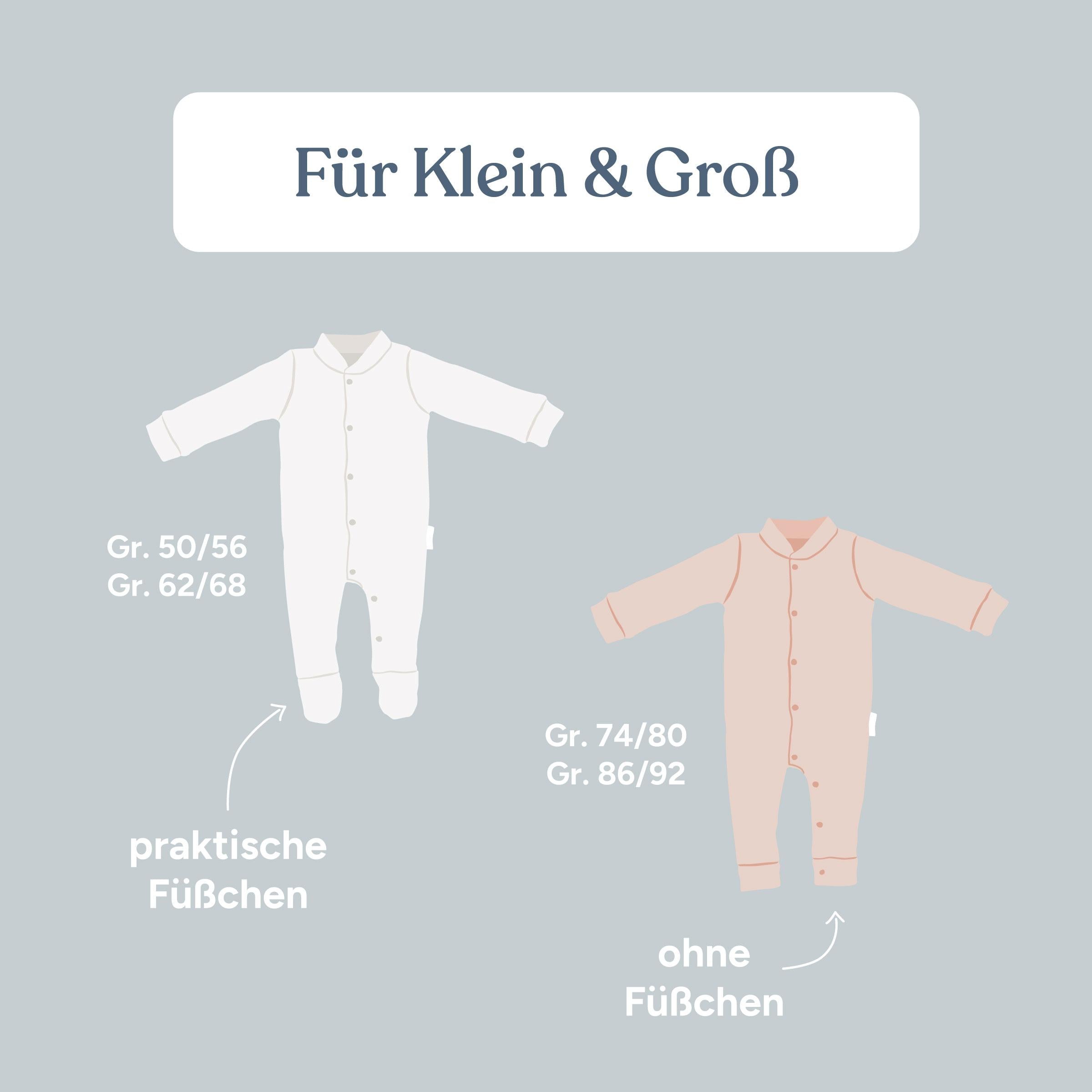 Schlafoverall | Rosé-Ringel | 86/92