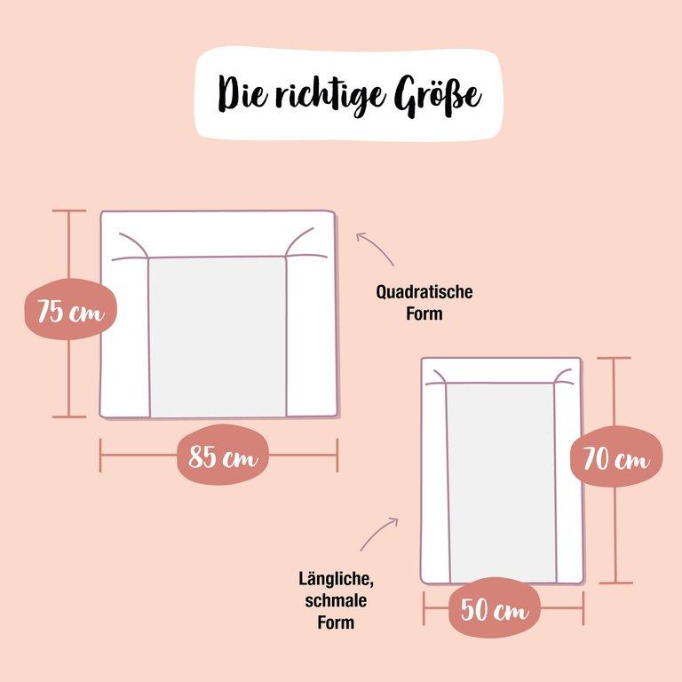 Wickelauflage | Baumwolle | 50x70 cm | Taupe mit Sternen