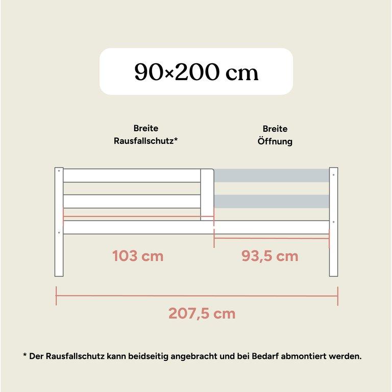 Kinderbett Sona | 90x200 cm | Kiefer Natur