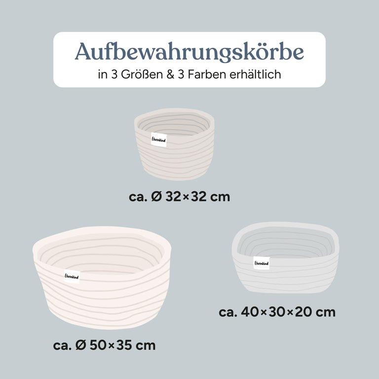 Aufbewahrungskorb | 40x30x20 cm | Hellgrau