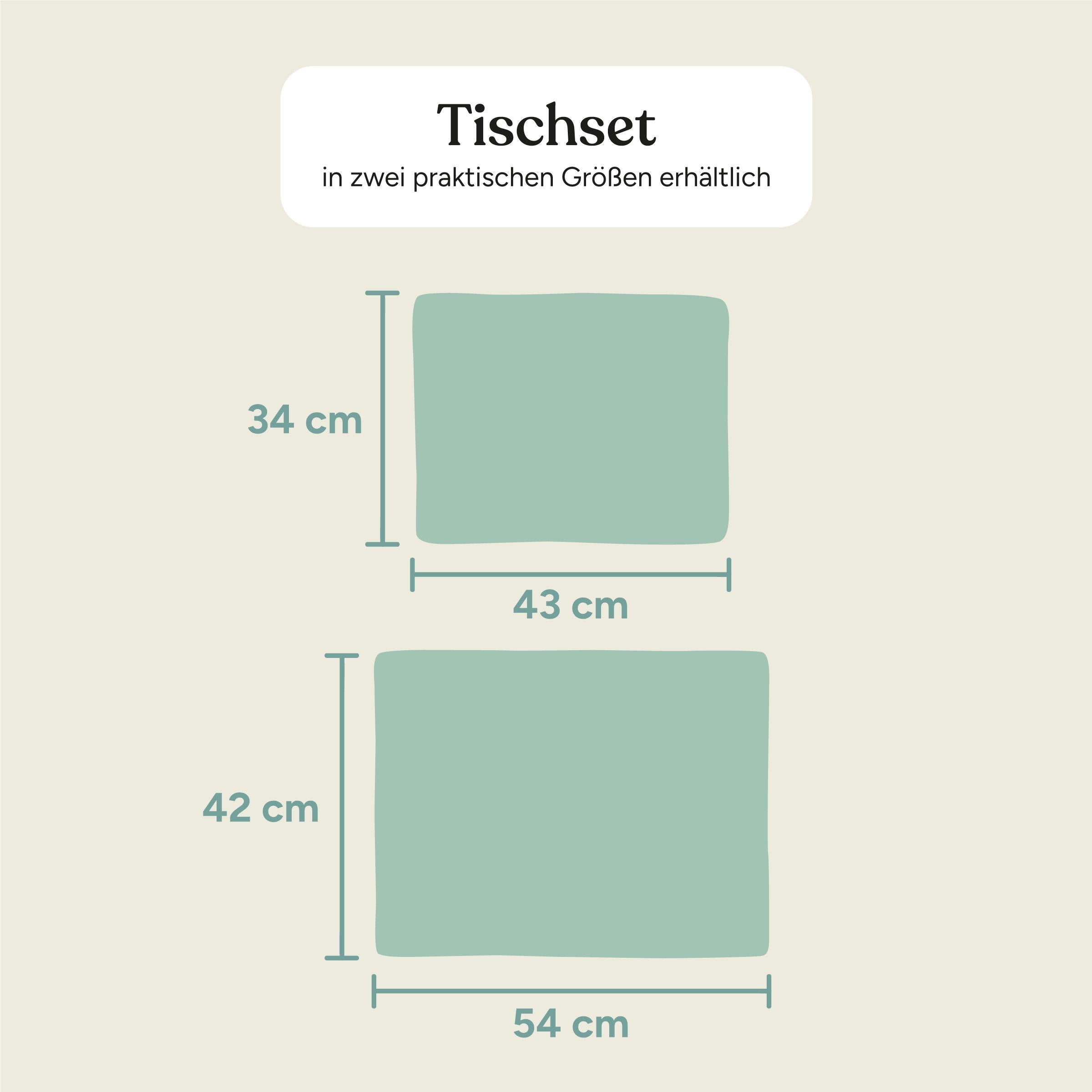 Tischset | 43x34 cm | 2-er Set | Beige