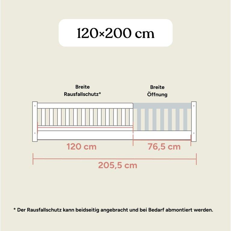 Bodenbett Livo | Buche Natur | 120x200 cm