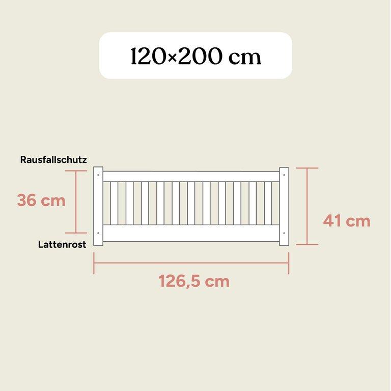 Bodenbett Livo | Buche Natur | 120x200 cm