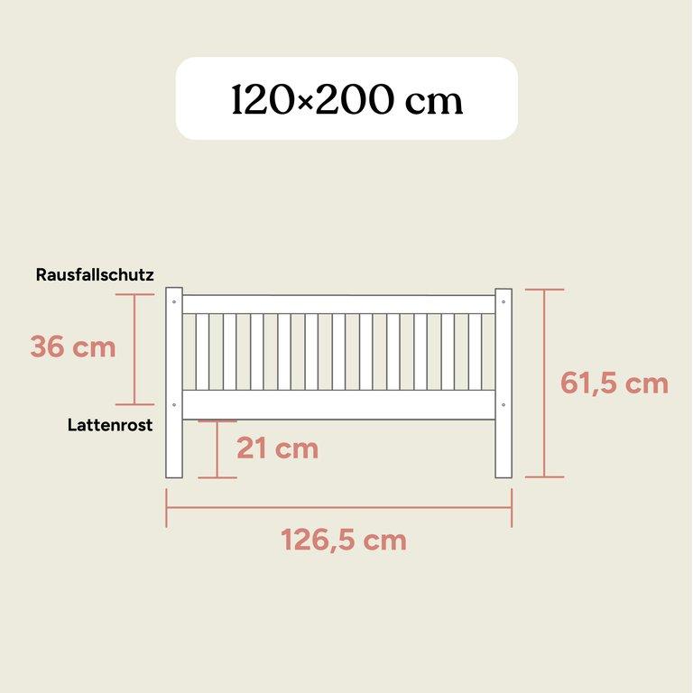Kinderbett Livo | Buche Natur | 120x200 cm