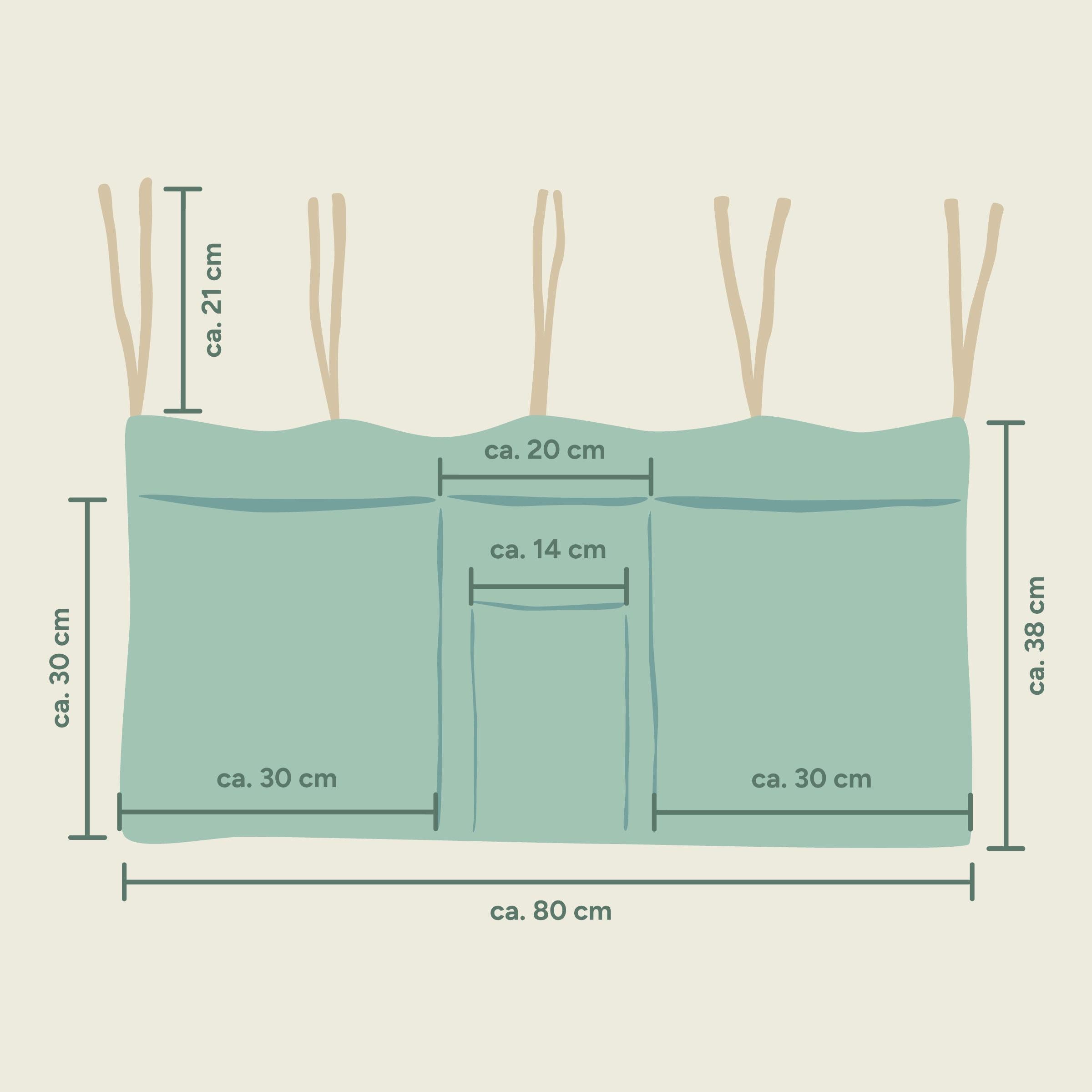 Bett Organizer | Rosé | 80x38 cm