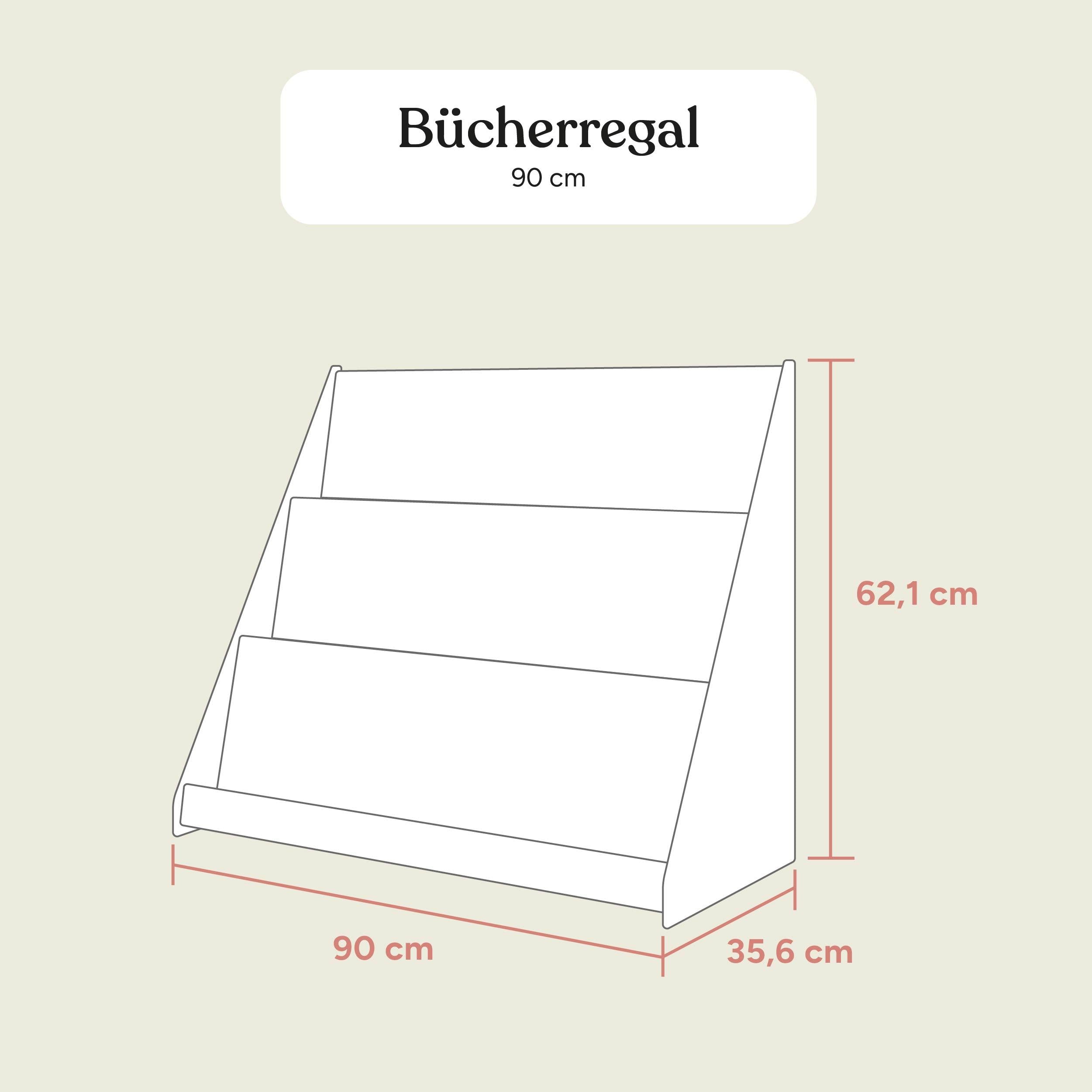 Bücherregal | Kiefer Weiß | 60 cm
