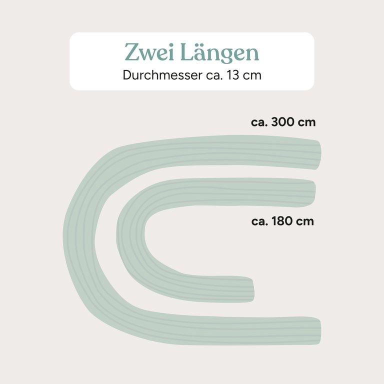 Bettschlange Cord | Grau | 180 cm