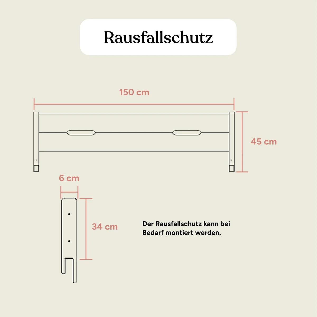 Familienbett Plano | Eiche Geölt | Rausfallschutz