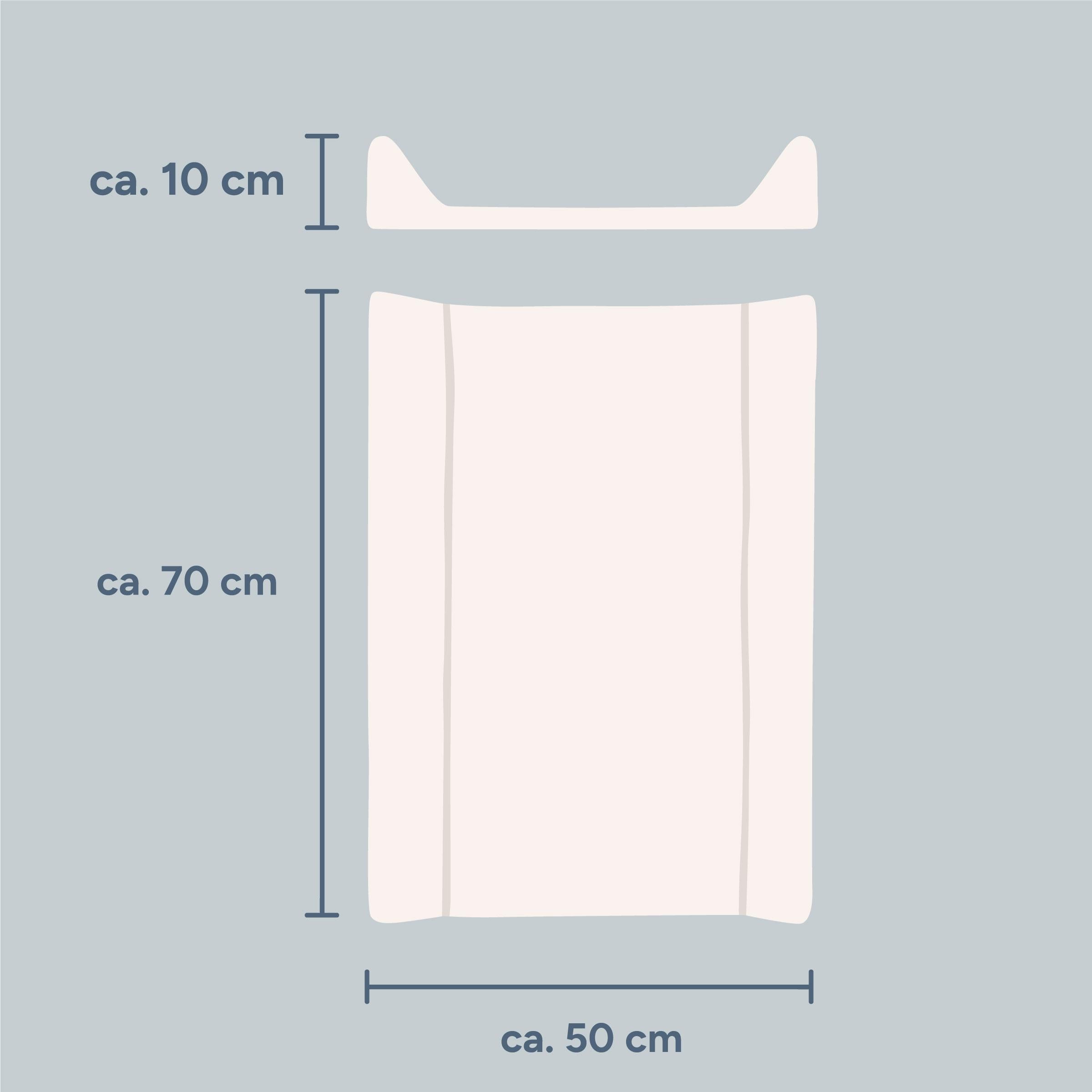 Wickelauflage mit Keil | abwaschbar | Rosé Gemustert | 50x70 cm