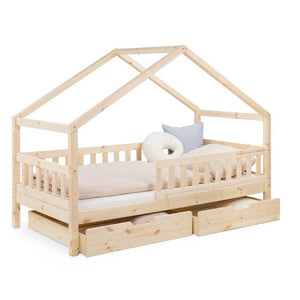 Hausbett mit 2 Schubladen