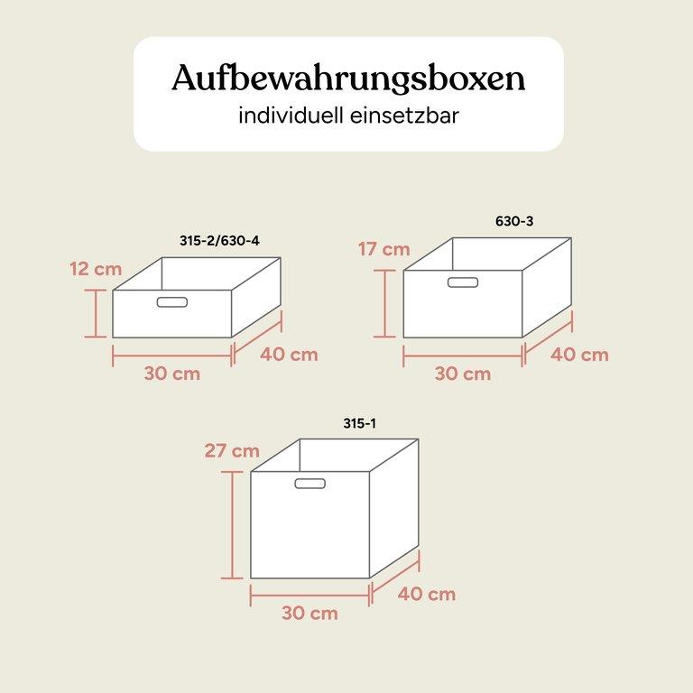 Aufbewahrungssystem mit Boxen | Buche Natur | 31.5 cm | 1 Fach