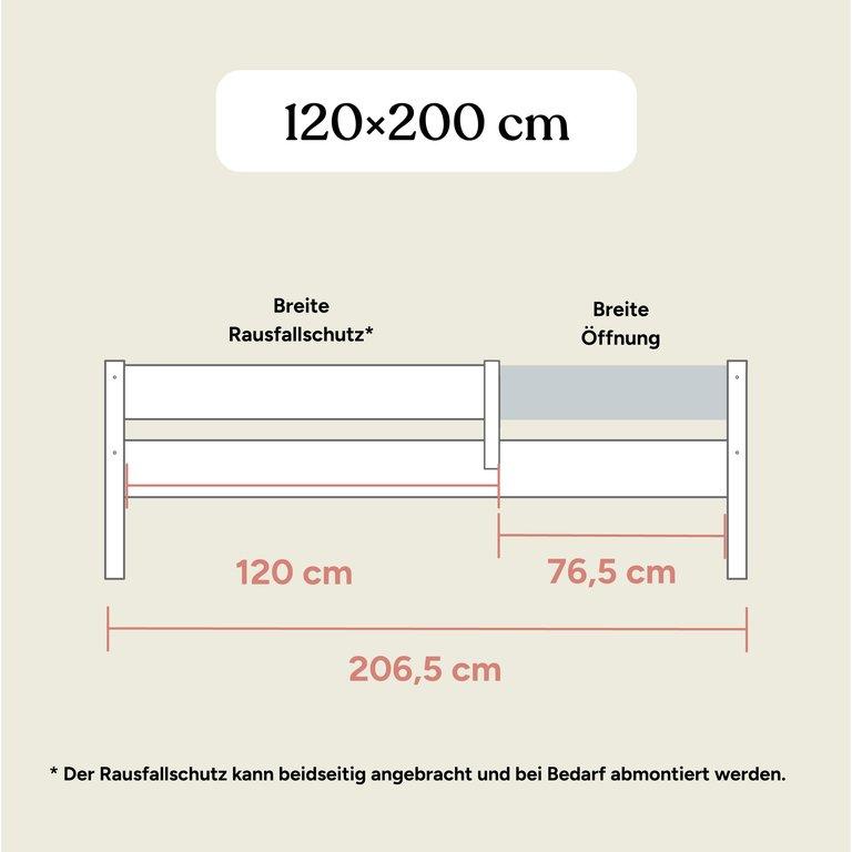 Kinderbett Nova | Buche Weiß | 120x200 cm