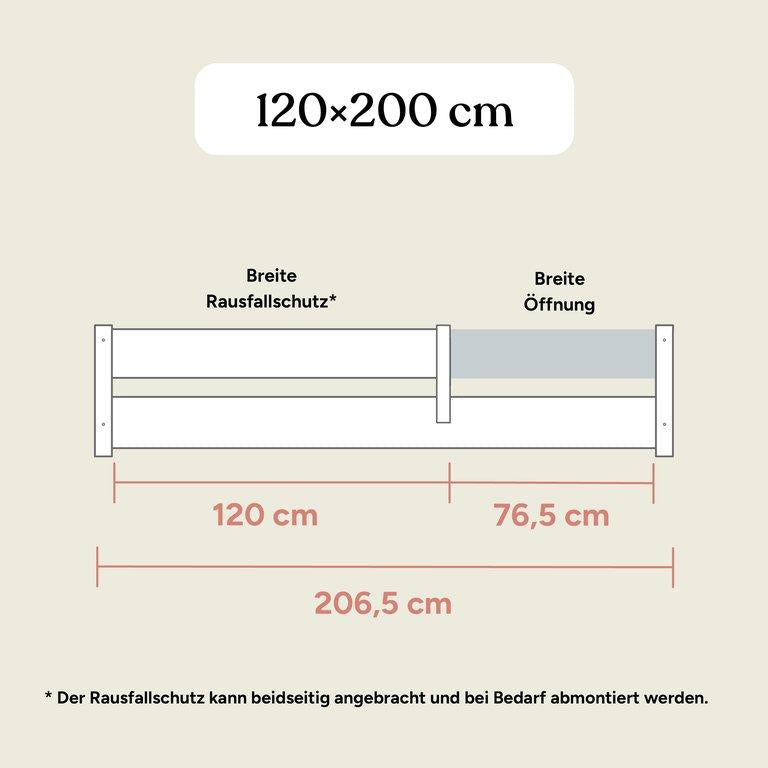 Bodenbett Nova | Buche Weiß | 120x200 cm