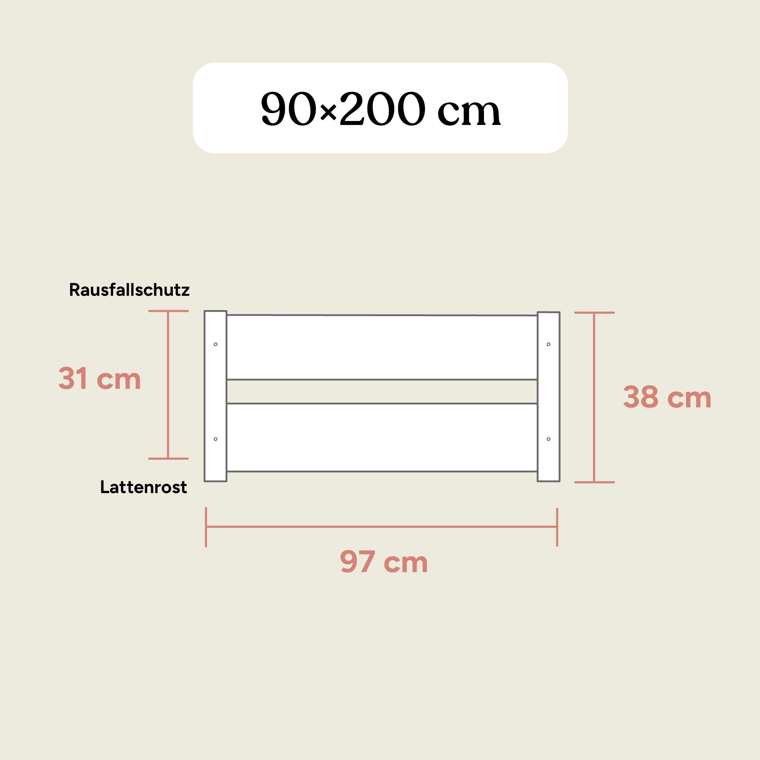 Bodenbett Nova | Buche Natur | 90x200 cm