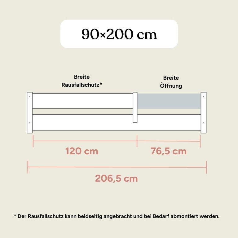 Bodenbett Nova | Buche Natur | 90x200 cm