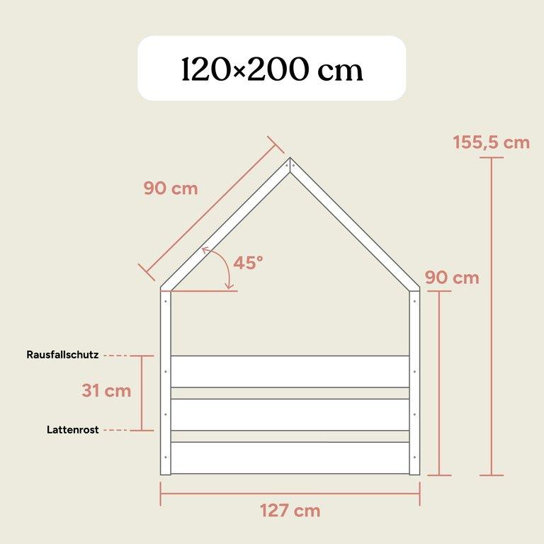 Hausbett Nova | Buche Weiß | 120x200 cm