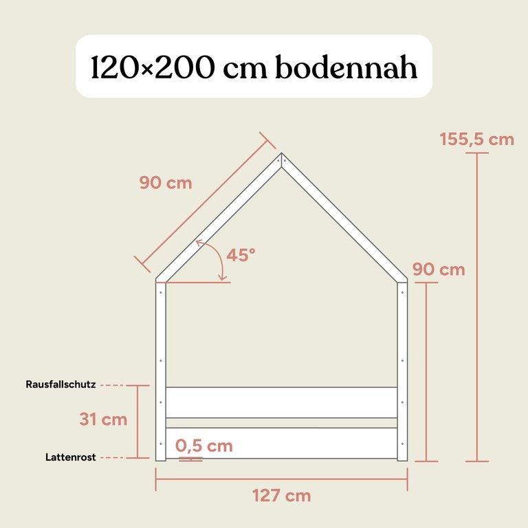 Hausbett Nova | Buche Weiß | 120x200 cm