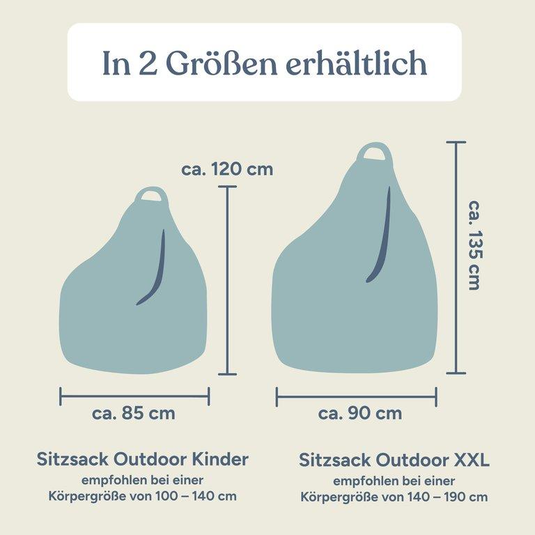 Outdoor Kinder-Sitzsack  | Grau