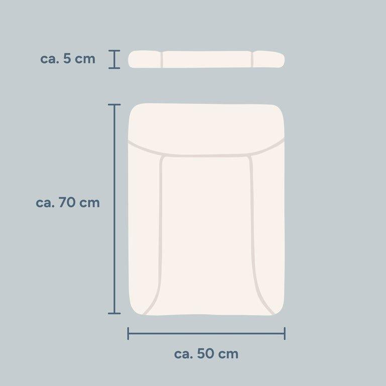 Wickelauflage abwaschbar | Rosé | 50x70 cm