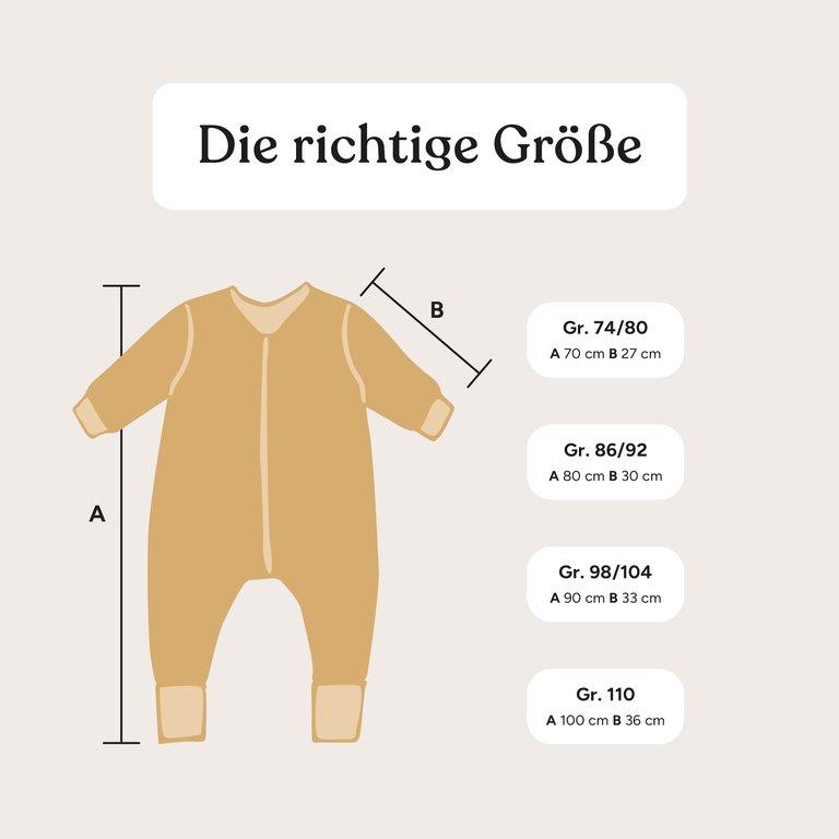 Schlafsack mit Beinen Winter 3,5 TOG | Rosé mit Tropfen | 70 cm