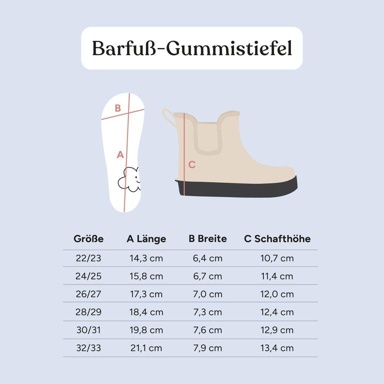 Barfuß-Gummistiefel | Beige | 22/23