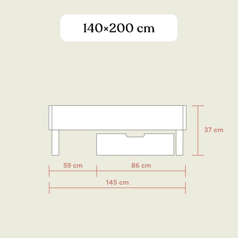 Familienbett Plano | Buche Natur | 140x200 cm