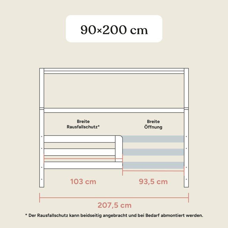 Hausbett Sona | Kiefer Weiß | 90x200 cm