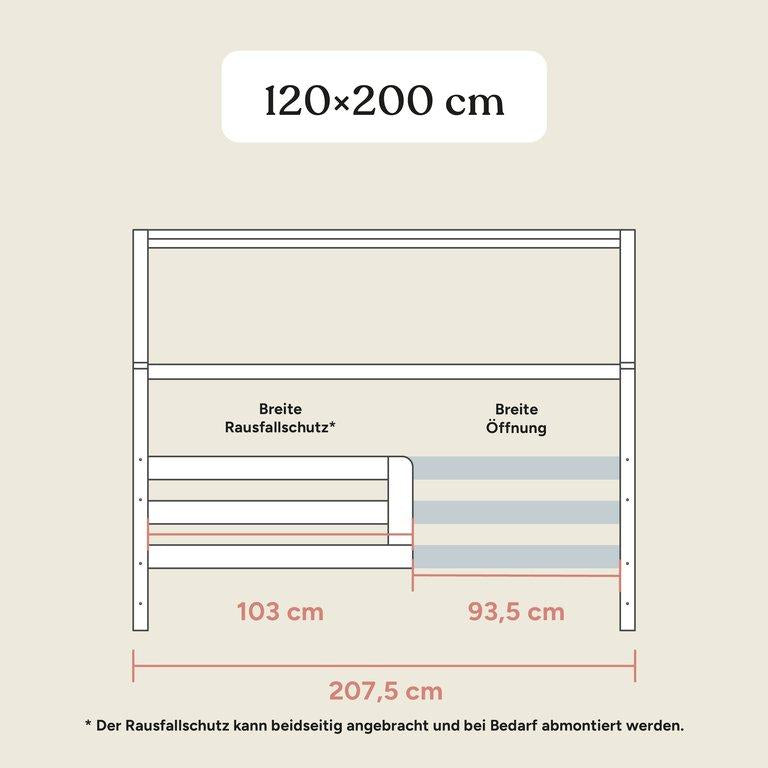 Hausbett Sona | Kiefer Weiß | 120x200 cm