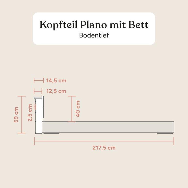 Familienbett Plano Kopfteil  | Buche Natur | 90 cm