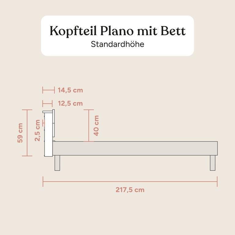 Familienbett Plano Kopfteil  | Eiche Geölt | 90 cm