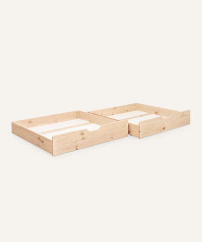 Doppelschublade Kiefer Natur.