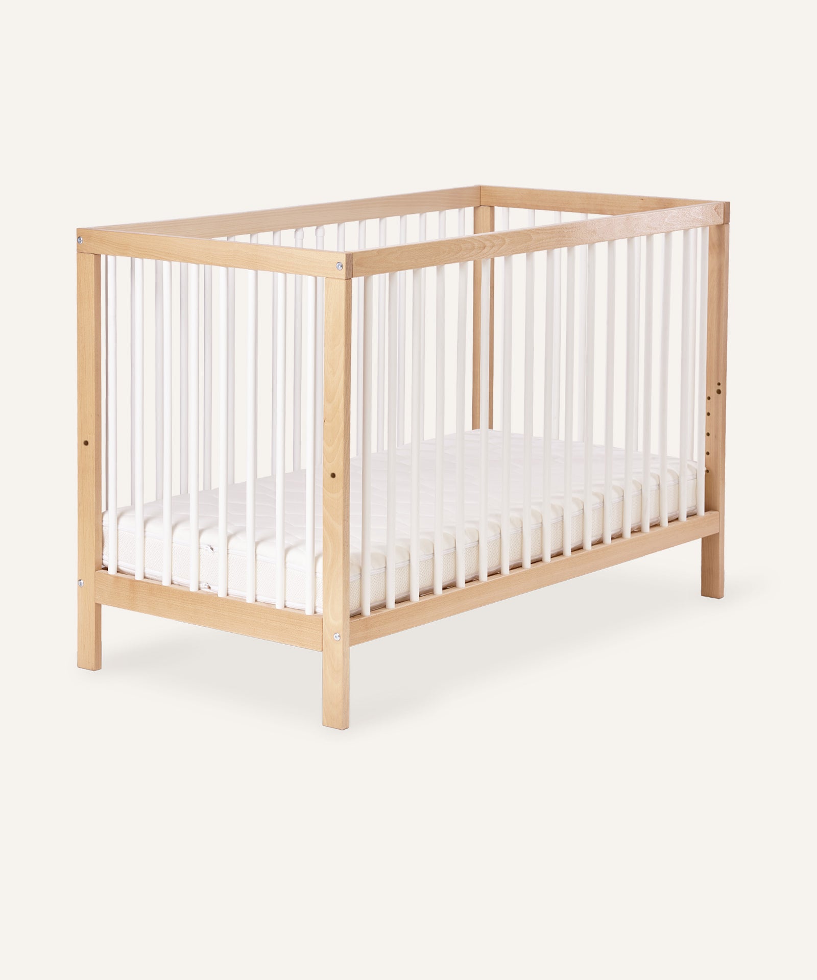 Babybett Pur  |  Natur-Weiß - Natur-Weiß / 60 × 120 / Babybett Pur