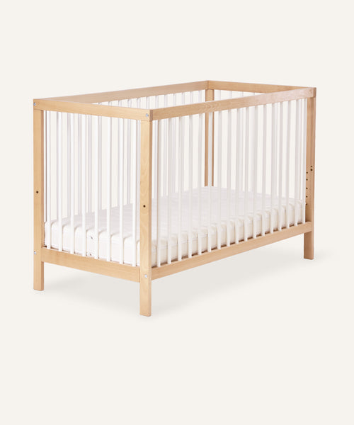 Babybett Pur  |  Natur-Weiß