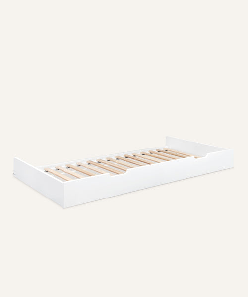 Ehrenkind Hausbett Buche B3 Bettkasten Weiß.