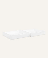Ehrenkind Hausbett Buche B3 Doppelschubladen Weiß.