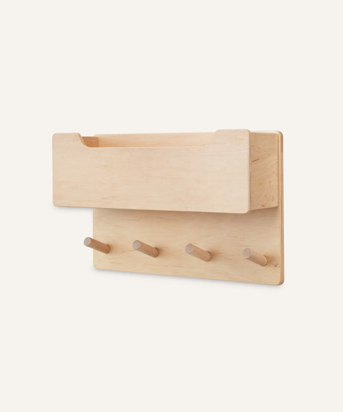 Ehrenkind Kindergarderobe Kompakt ohne Sichtfenster Natur transparent lackiert.