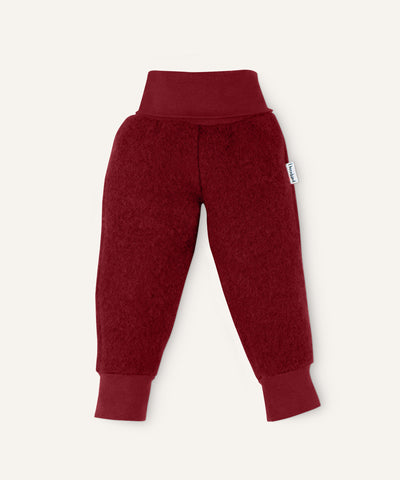 Ehrenkind Walkhose mit Bündchen rot.