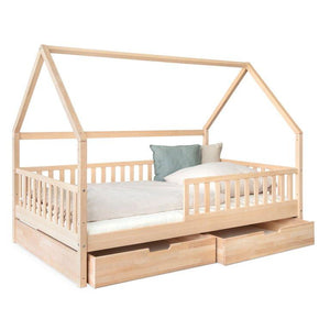 Hausbett mit 2 Schubladen