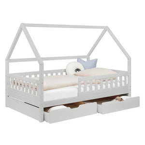 Hausbett mit 2 Schubladen