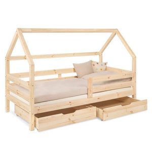 Hausbett mit Doppelschublade