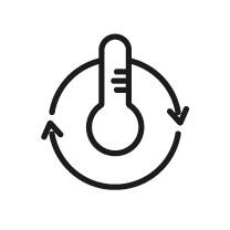 Icon - Temperaturausgleichende und wärmeregulierende Eigenschaften