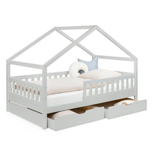 Hausbett mit 2 Schubladen