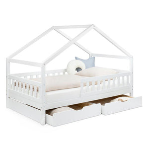Hausbett mit 2 Schubladen