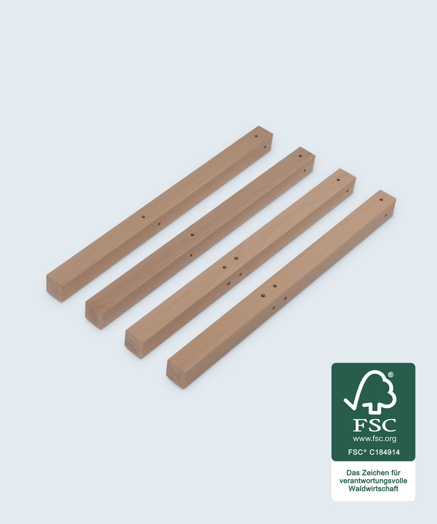 Umbauset Kinderbett Buche Pfosten Natur FSC