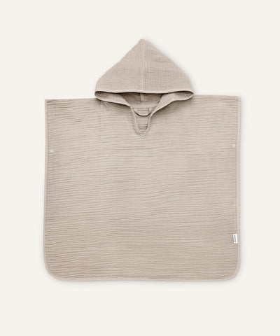 Badeponcho Musselin Beige.