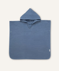 Badeponcho Musselin Jeansblau.